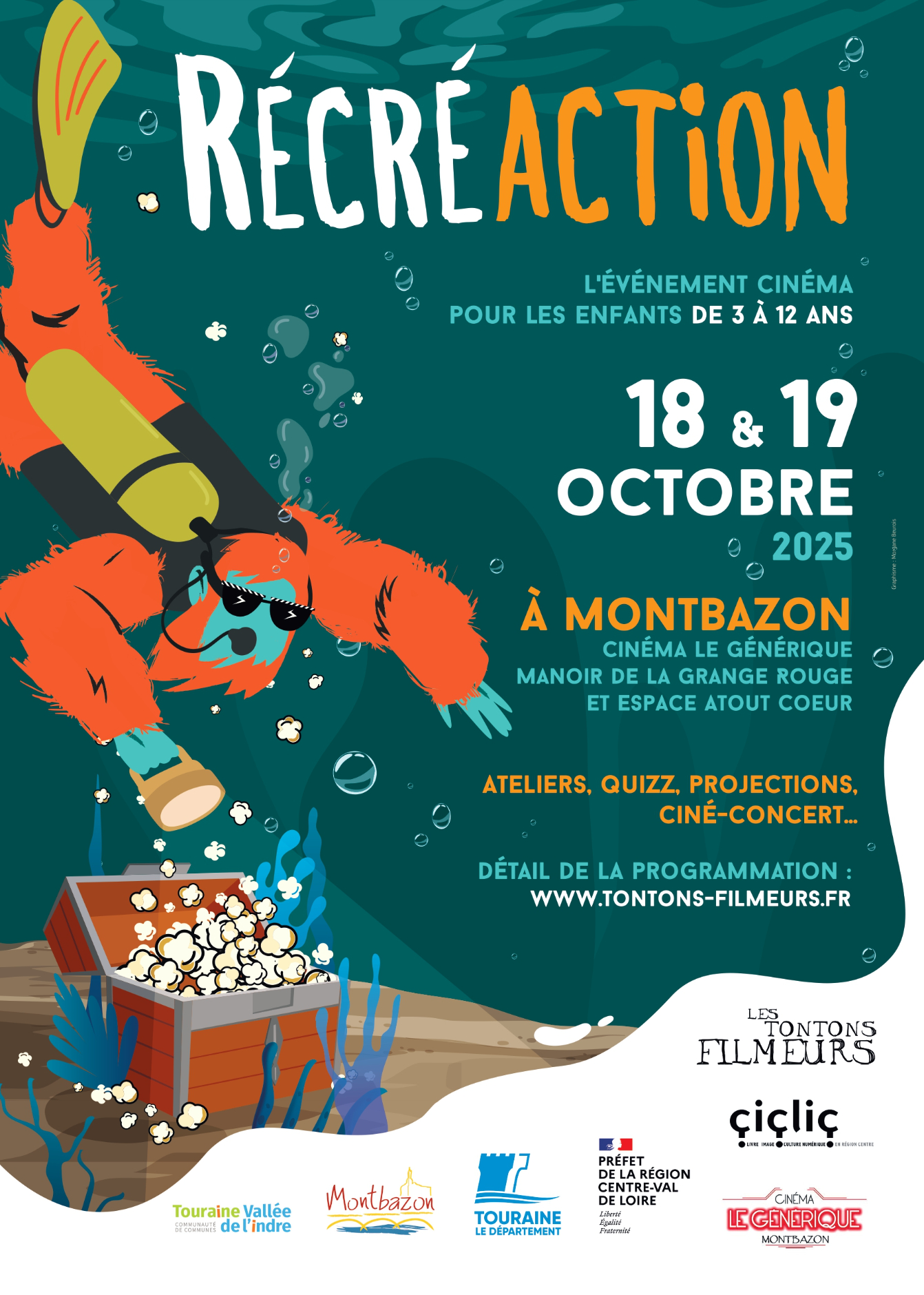 Festival de cinéma Jeune public 18 et 19 octobre à Montbazon